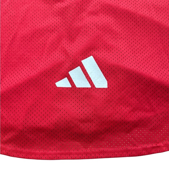 Vintage Adidas Team Men’s Baseball Jersey Size XL Back Logo Vented Red Y2K Sport - Picture 7 of 8